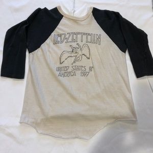 Authentic vintage Led Zeppelin 1977 baseball T